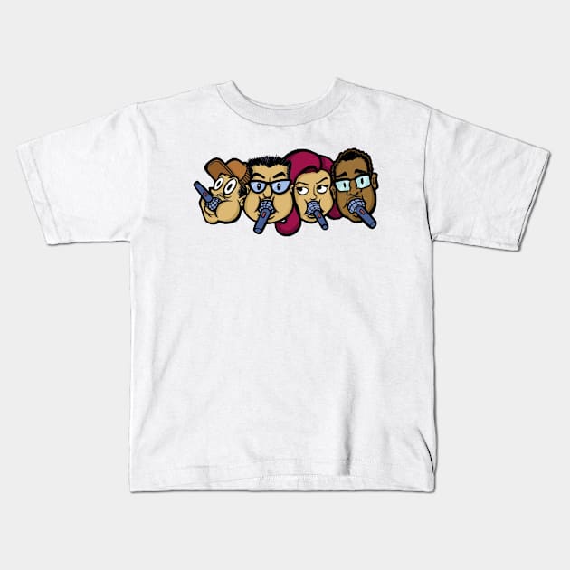 4 Faces Kids T-Shirt by Gag On This